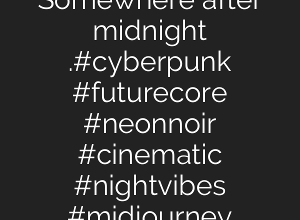 Somewhere after midnight .#cyberpunk #futurecore #neonnoir #cinematic #nightvibes #midjourney