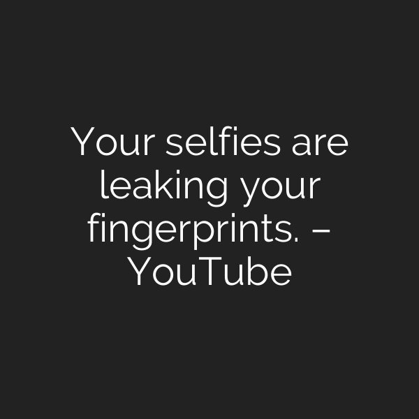 Your selfies are leaking your fingerprints. – YouTube