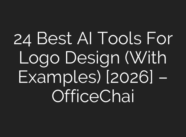 24 Best AI Tools For Logo Design (With Examples) [2026] – OfficeChai
