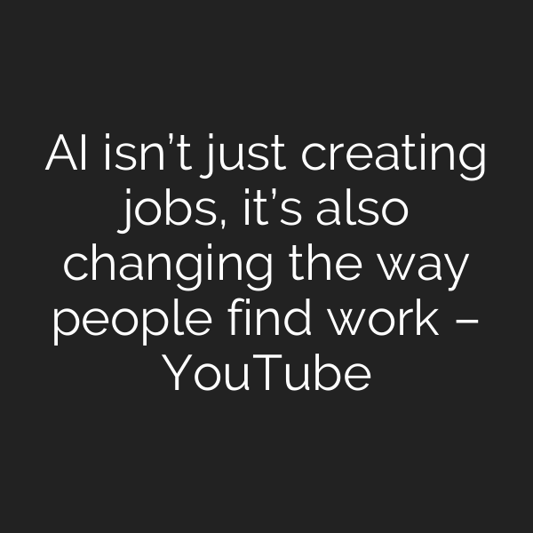 AI isn’t just creating jobs, it’s also changing the way people find work – YouTube