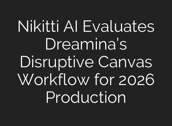 Nikitti AI Evaluates Dreamina’s Disruptive Canvas Workflow for 2026 Production