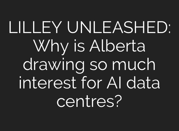 LILLEY UNLEASHED: Why is Alberta drawing so much interest for AI data centres?