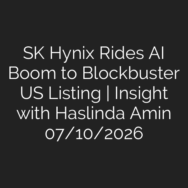 SK Hynix Rides AI Boom to Blockbuster US Listing | Insight with Haslinda Amin 07/10/2026